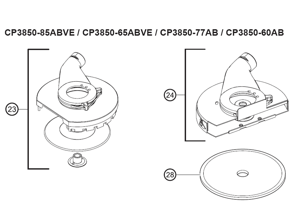 Figure 7 Diagram and Parts List for CP3850-60AB  Chicago Pneumatic Sander